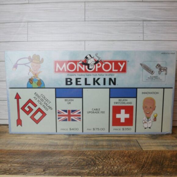 Monopoly Belkin Edition USAopoly with 6 Custom Pewter Token 2006 - Picture 1 of 8